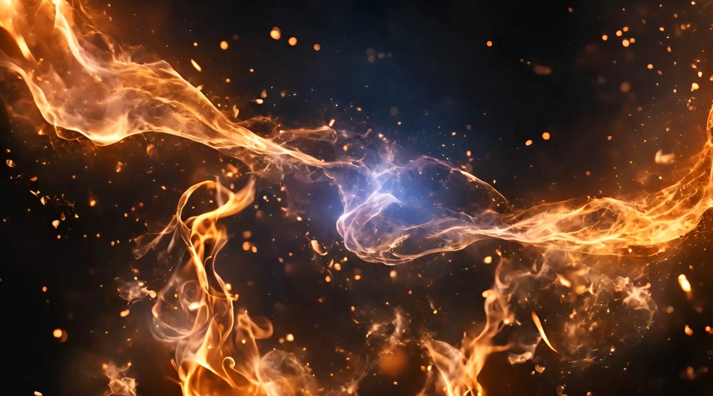 Flame and Electric Interaction Background